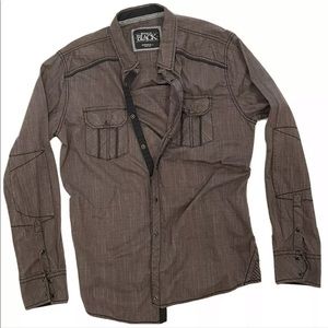 Buckle black long sleeve Button up